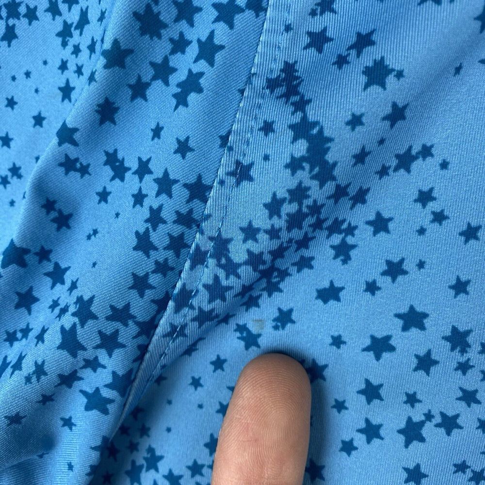 G Fore Shirt Mens XXL Blue Golf Performance Polo Star All Over Geometric READ - Picture 3 of 15